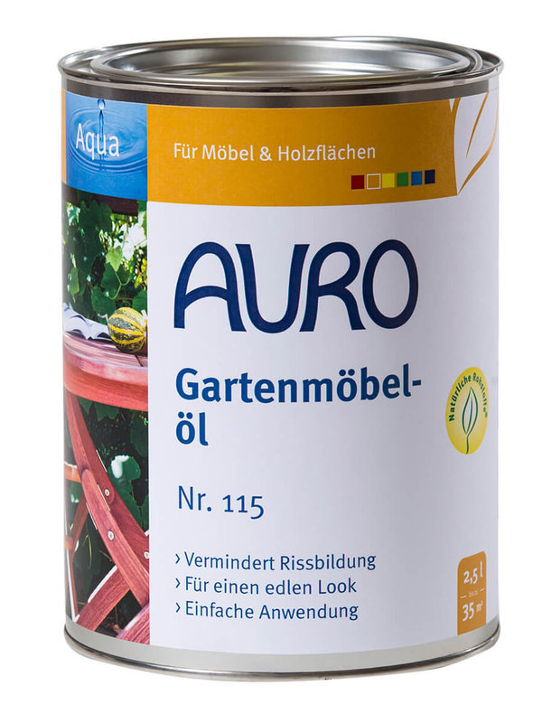 AURO Gartenmöbelöl AQUA 115 2,5 l
