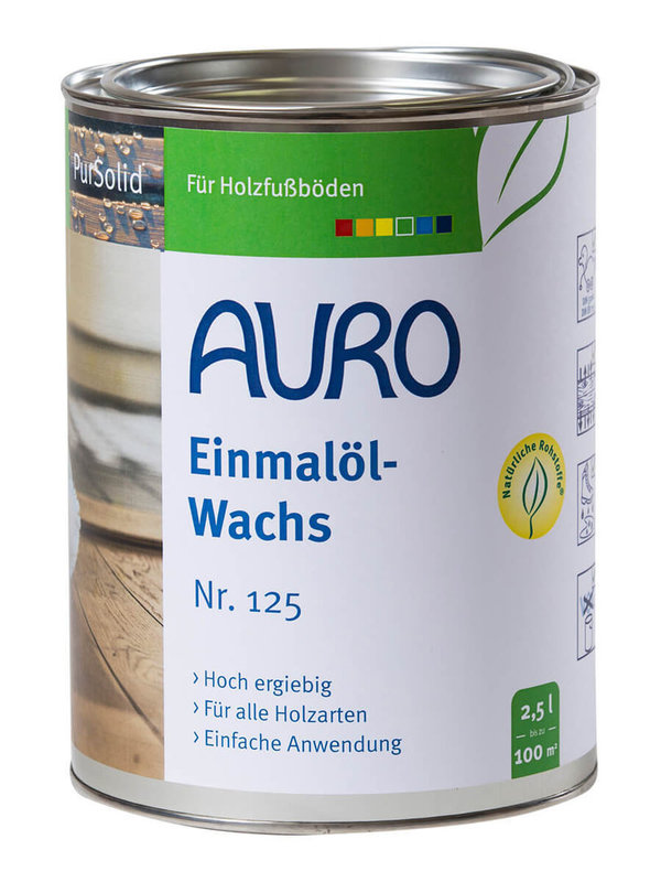 AURO Einmal-Öl-Wachs 125 Pur Solid 2,5 l