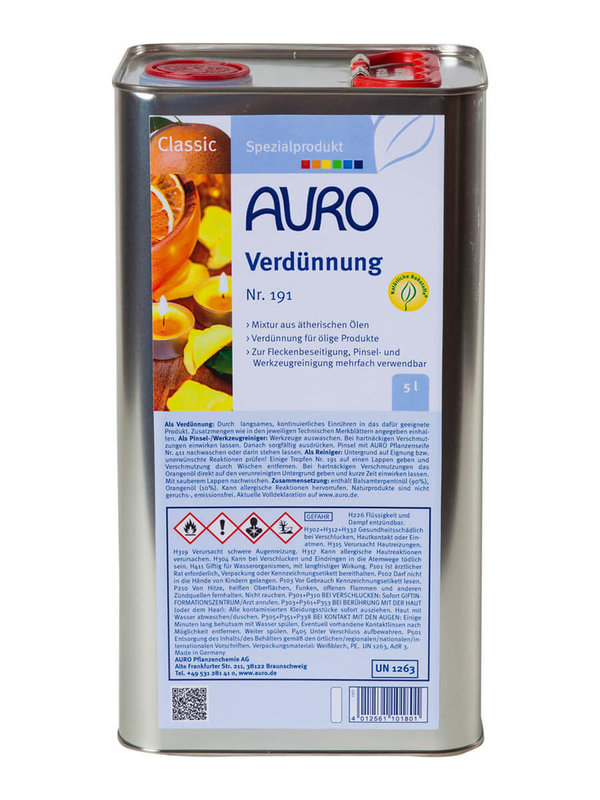 AURO Verdünnung 191 (10%Orangenöl) 5 l