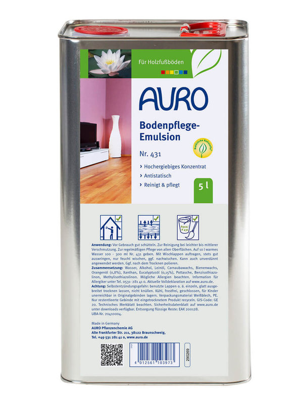 AURO Bodenpflege Emulsion 431 5 l