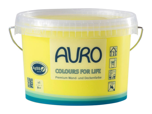 AURO Wandfarbe 555 brilliant yellow 1 l